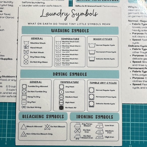 Laundry Reference Guide - Set of 3 Magnets - Picture 2 of 4